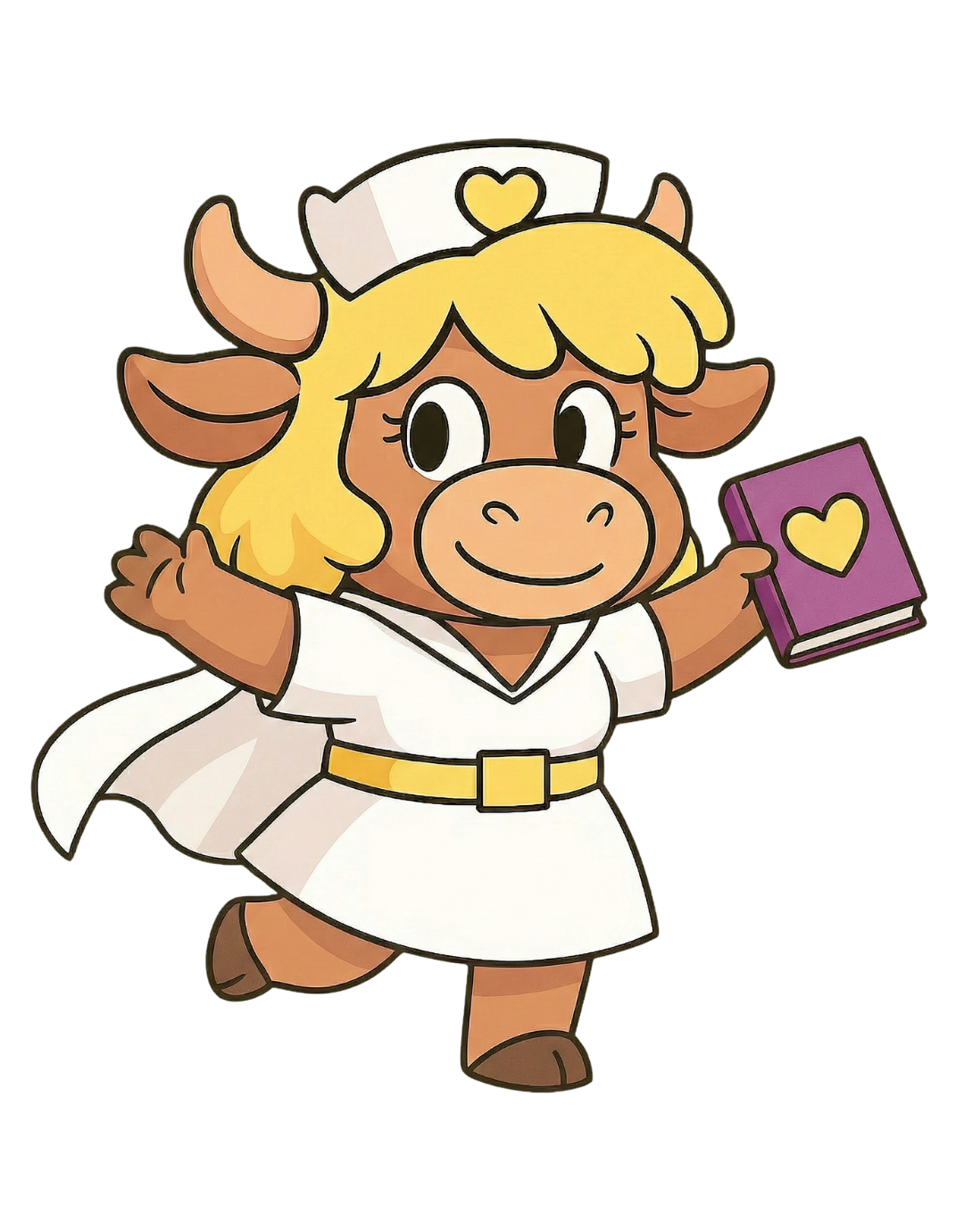 Cow dancing near the fire